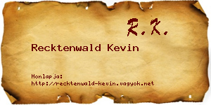 Recktenwald Kevin névjegykártya